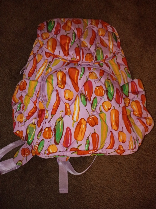 Vera Bradley Handbags - Vera Bradley Pink Pepper Pattern Backpack